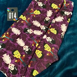 LuLaRoe Purple Monster Print Leggings